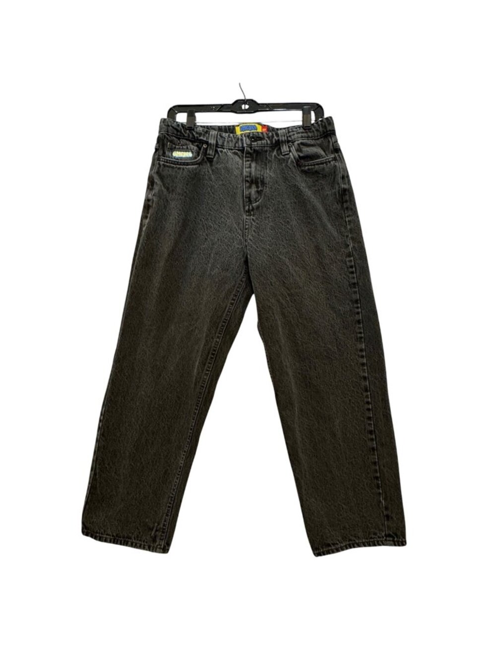 Empyre Men's Jeans Size 27 Black Acid Wash Y2K Skater Indie Casual Cropped